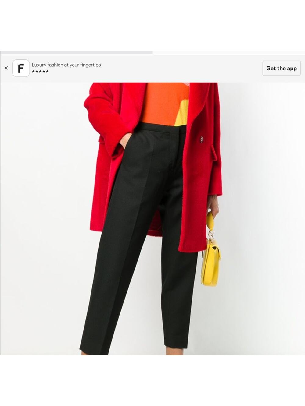 EUC MARNI Italy Black Wool Crop High Waist Flat Front Pants Size 28